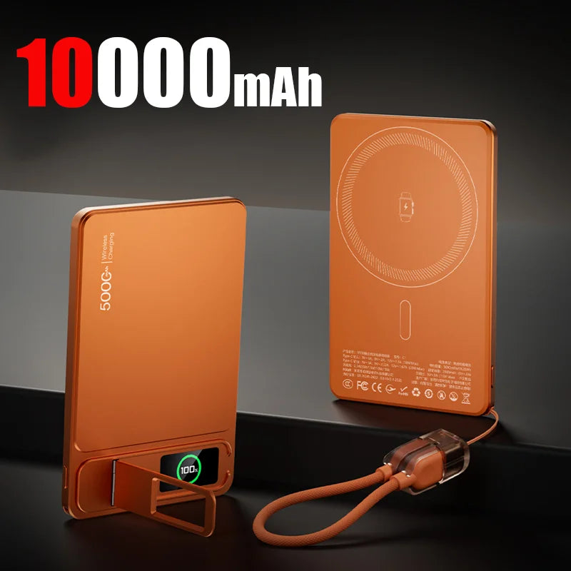 200,000mAh Slim Magnetic Power Bank — MagSafe-Compatible Wireless 20W Fast Charging Portable Battery