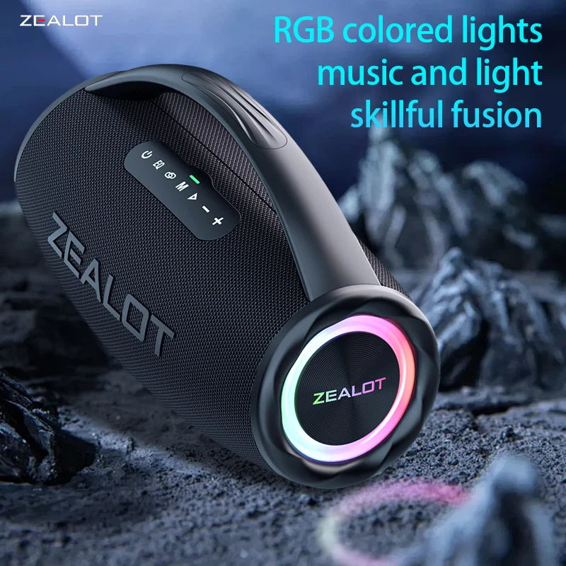80W Portable Bluetooth Speaker 16000mAh Waterproof TWS Subwoofer with USB/TF/AUX and RGB Light
