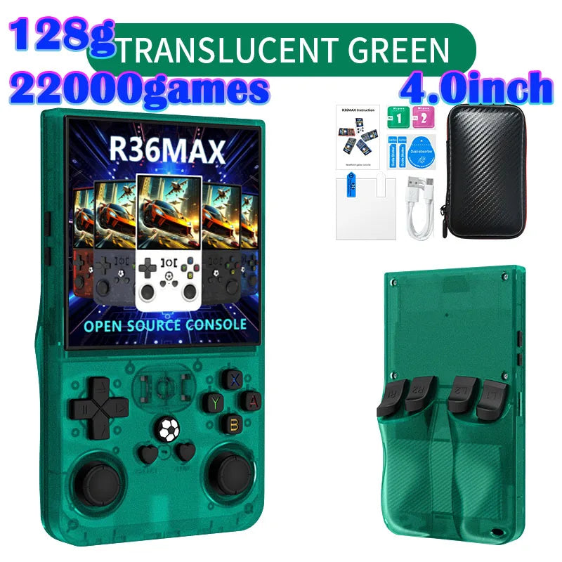 Handheld Retro Game Console 4.0-inch (10.2 cm) IPS 720x720, 64GB/128GB, 22,000 Preloaded Games, Linux, USB-C Charging