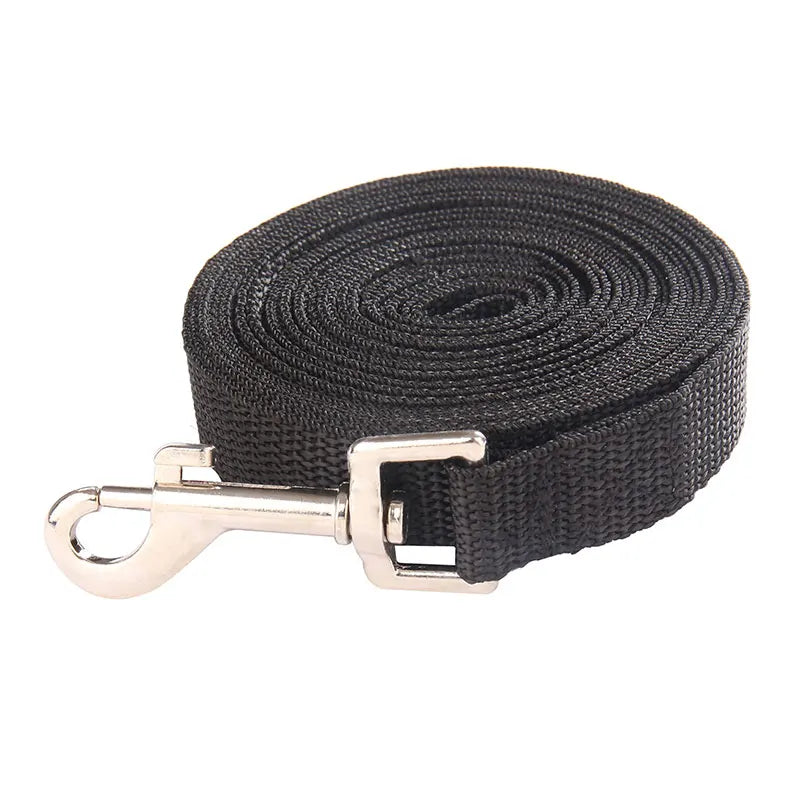 Nylon Dog Leash — Multiple Lengths 1.5/1.8/3/6/10/15/20/30/50 m (5–164 ft) 2 cm Wide Training & Walking Lead for Small, Medium, Large Dogs