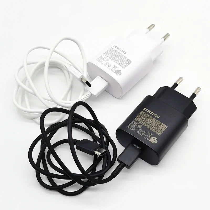 25W USB-C PD Fast Charger Adapter with 1.0 m (3.3 ft) Type-C Cable - EU Plug, PD & PPS Super Fast Charging