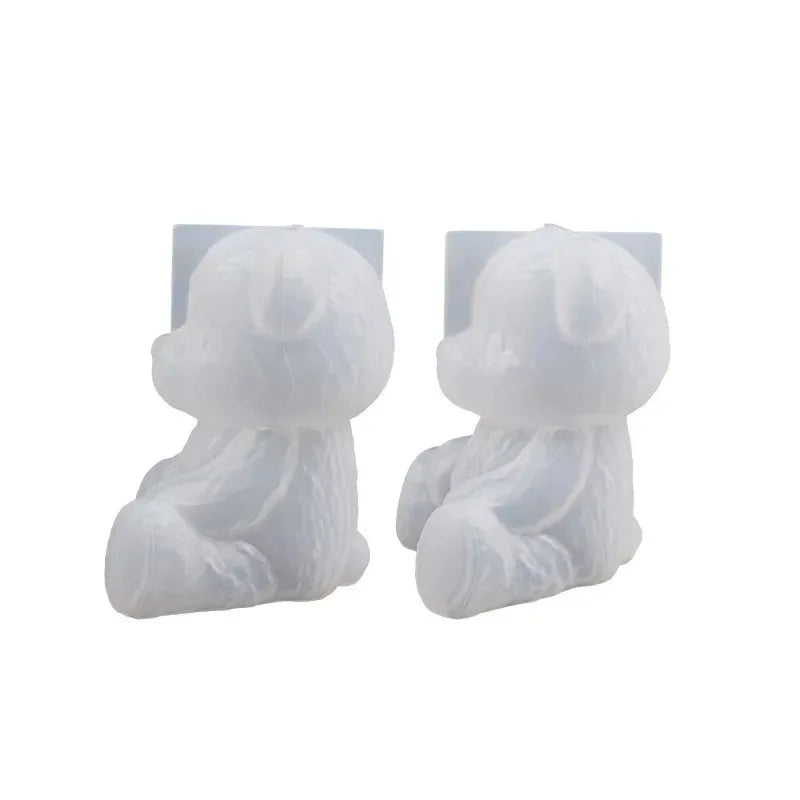 Smiling Teddy Bear Silicone Mold — 3D Candle, Soap, Resin & Ice Cube DIY Craft Mold for Home Decor & Gifts