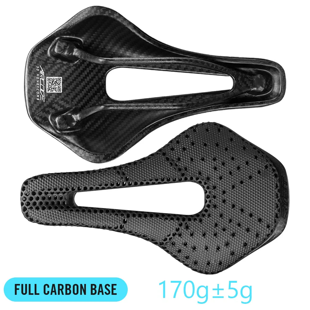 3D Printed Ultralight Carbon Fiber Bike Saddle – Hollow Breathable MTB & Road Cycling Seat