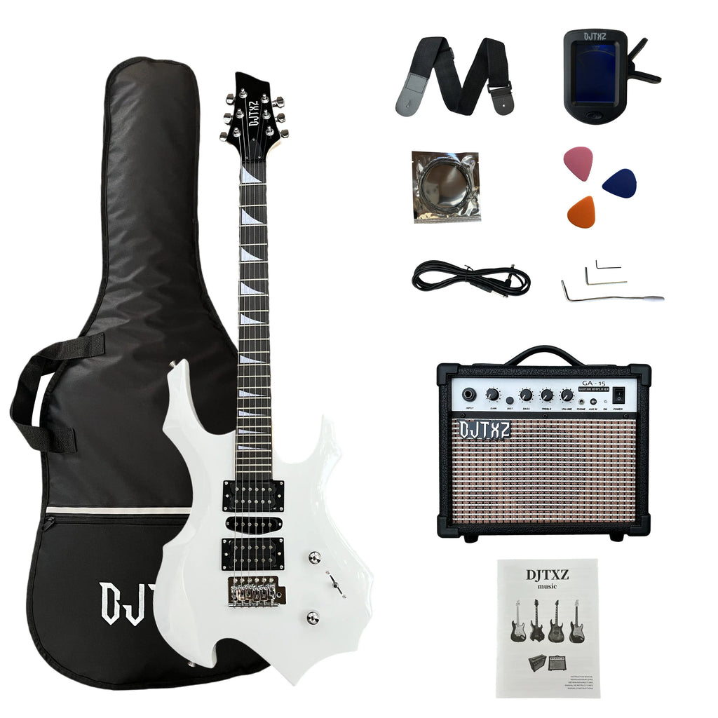 Electric Guitar Set with Built-In Speaker Amplifier – Alien Design Practice & Performance Guitar