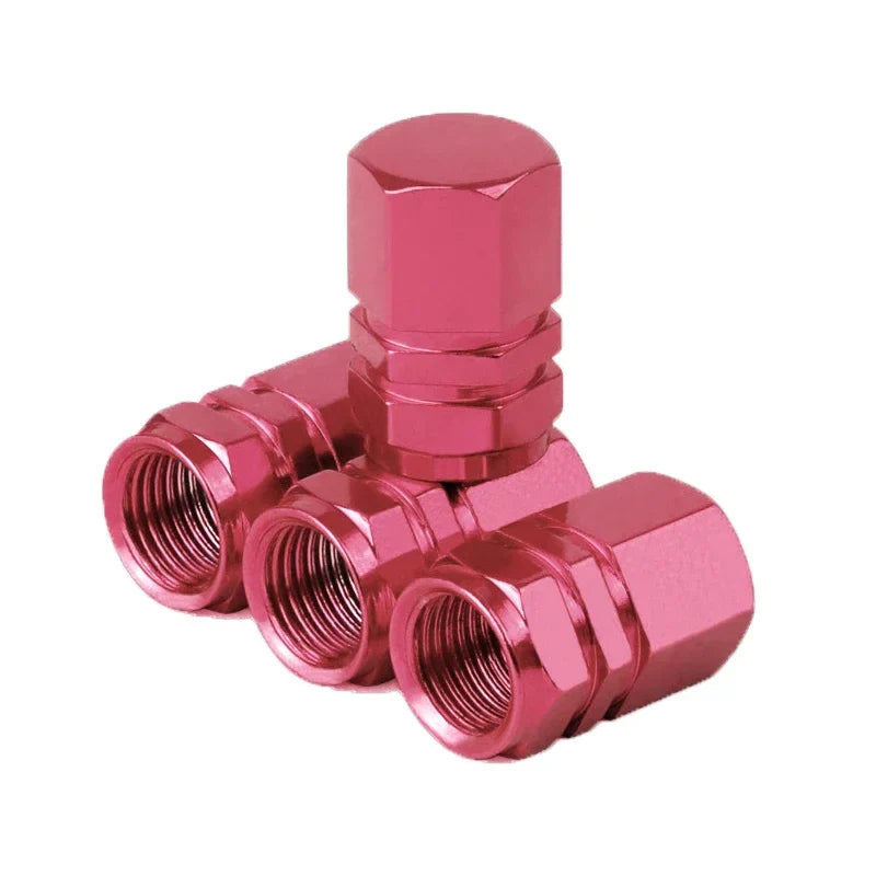 Aluminum Alloy Tire Valve Stem Caps — Dustproof Valve Caps for Car Motorcycle Bicycle (1.6 x 1.0 cm / 0.63 x 0.39 in)