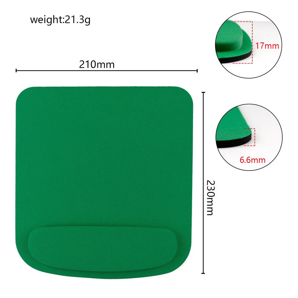 Round EVA Memory Foam Wrist Rest Mouse Pad — Slow Rebound Ergonomic Wrist Support for Keyboard & Mouse