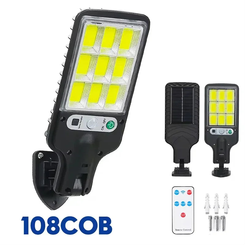 500 m² (5,382 sq ft) Solar Motion Sensor Wall Light — Outdoor Waterproof LED Solar Lamp with Remote for Garden, Patio, Driveway