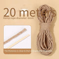 Sisal Hemp Cat Scratching Rope – 20 m (65.6 ft) & 50 m (164 ft) Durable Scratch-Resistant Rope for DIY Cat Trees and Posts