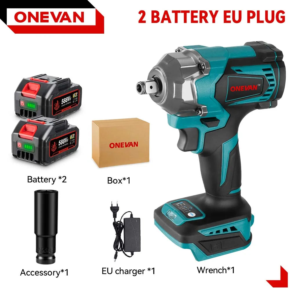 Brushless Cordless Impact Wrench 1200 N·m 1/2 inch (12.7 mm) 3-Function 18V Portable Electric Torque Wrench