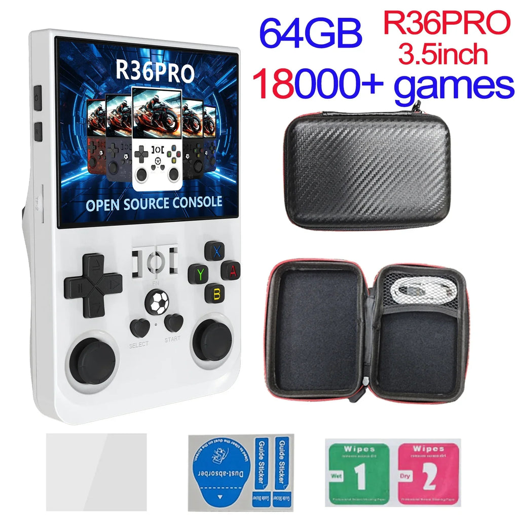 Handheld Retro Game Console 4.0-inch (10.2 cm) IPS 720x720, 64GB/128GB, 22,000 Preloaded Games, Linux, USB-C Charging