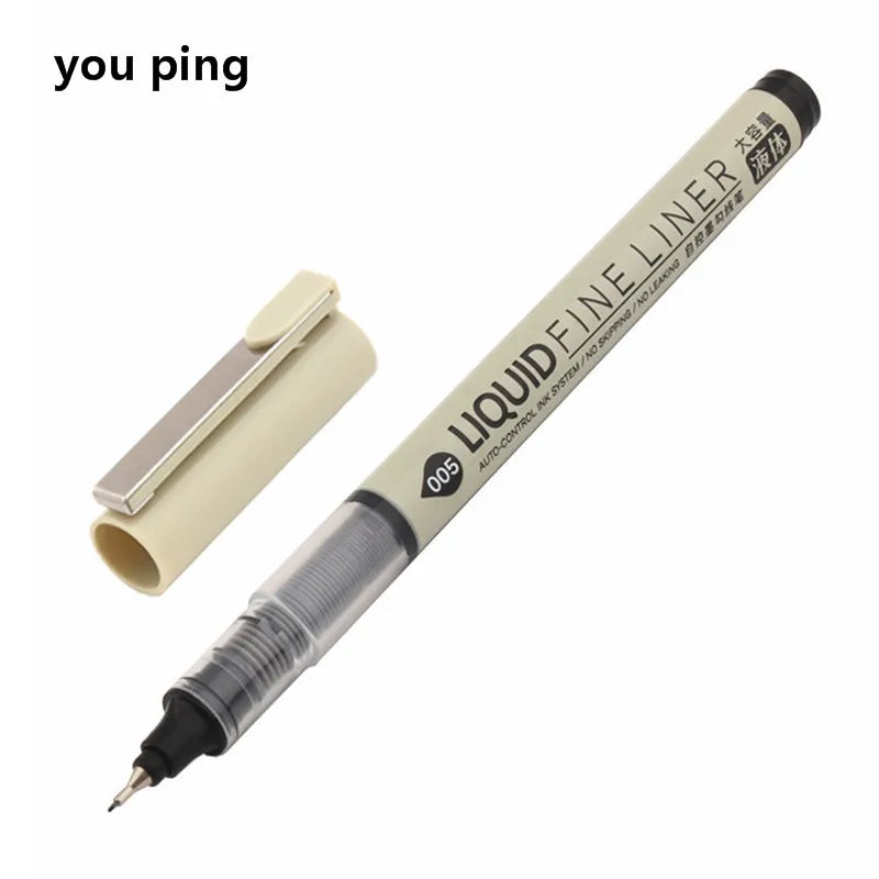 Big Capacity Waterproof Brush Pen Marker - Pigment Ink for Sketching, Comics & Calligraphy - Single
