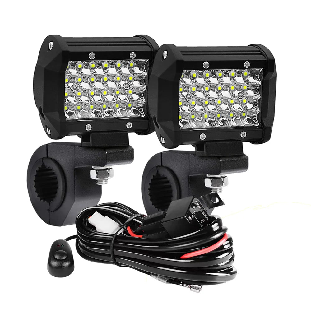 4in (102mm) & 7in (178mm) LED Work Light Bar 12-24V Combo Spot Flood Fog Lamp for 4x4 Truck ATV UTV Off-Road
