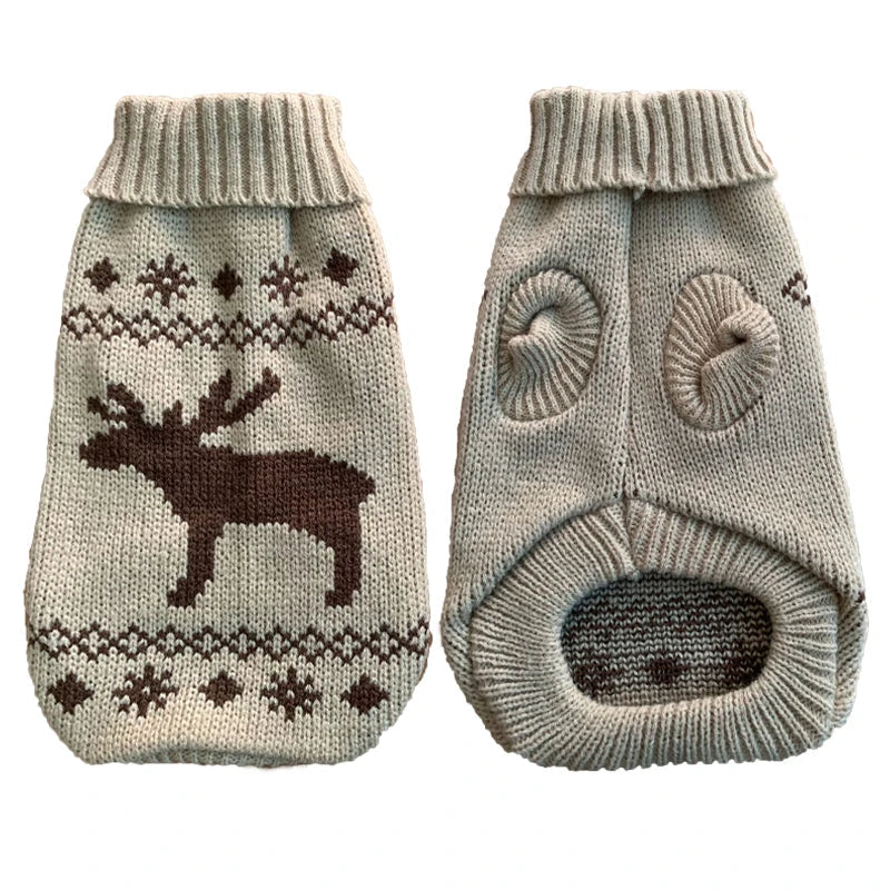 Warm Knitted Pet Sweater – Winter Dog & Cat Coat for Small & Medium Dogs (Chihuahua, Yorkie, French Bulldog)