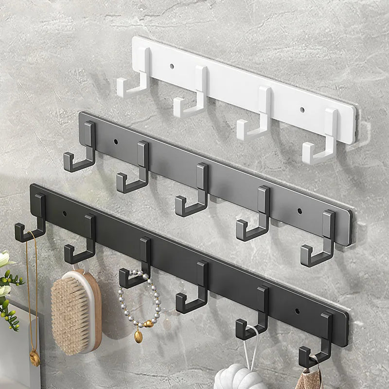 Heavy-Duty Adhesive Wall-Mounted Towel and Clothes Hook - No-Drill Stainless Steel Multi-Hook for Bathroom and Kitchen