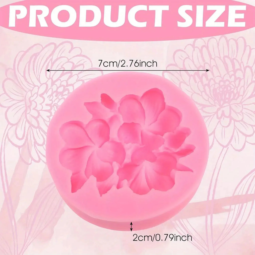 1 Reusable Rose S1-Pack Rose Silicone Mold for Soap, Candle, Clay & Plaster Crafts, Layered Petal Realistic Center, Flexible Reusable DIY Mold