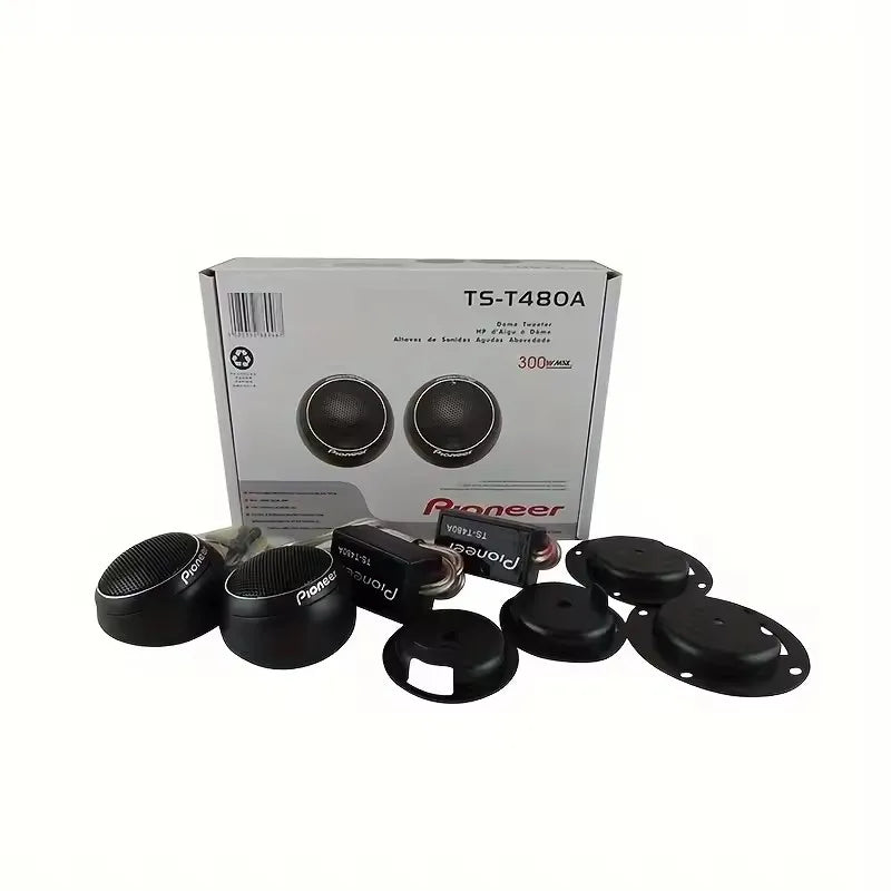 Silk Dome Car Tweeter Speakers – Universal 12V Car Audio Tweeters, 80W RMS (600W Peak), 1 in (25.4 mm)