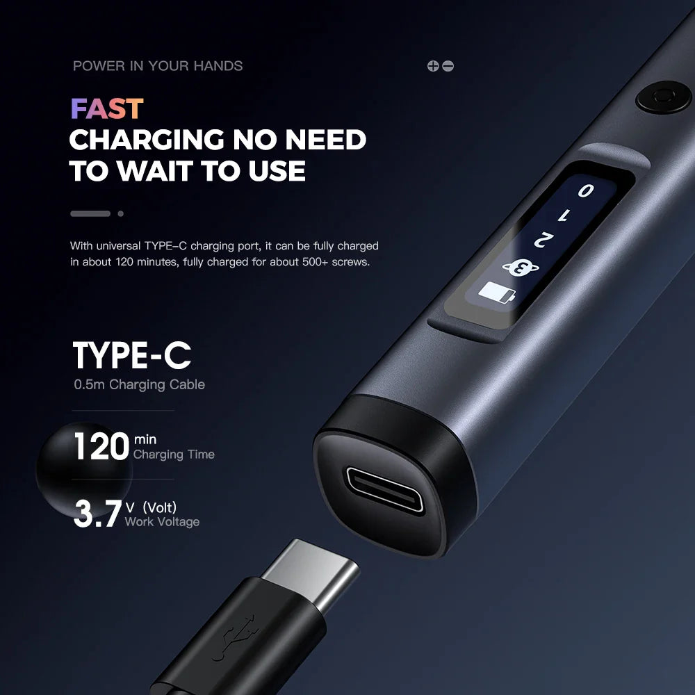 57-in-1 Precision Electric Screwdriver Set, Rechargeable Cordless Mini Kit with Magnetic Bits and USB-C Charging