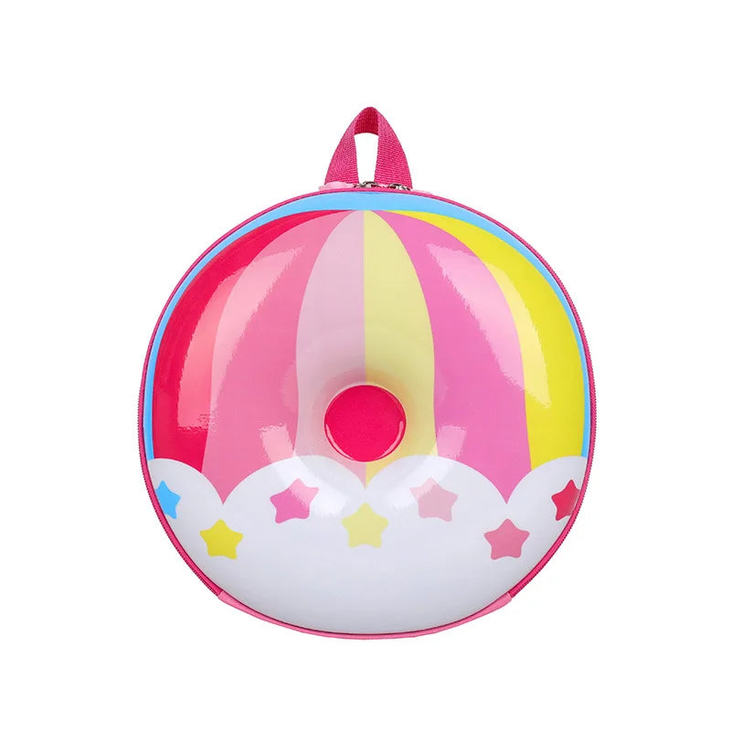 Ice Cream Shape Kids Backpack for Kindergarten - Cute Cartoon School Bag for Girls & Boys, Ages 4-6 (PVC, Zipper)