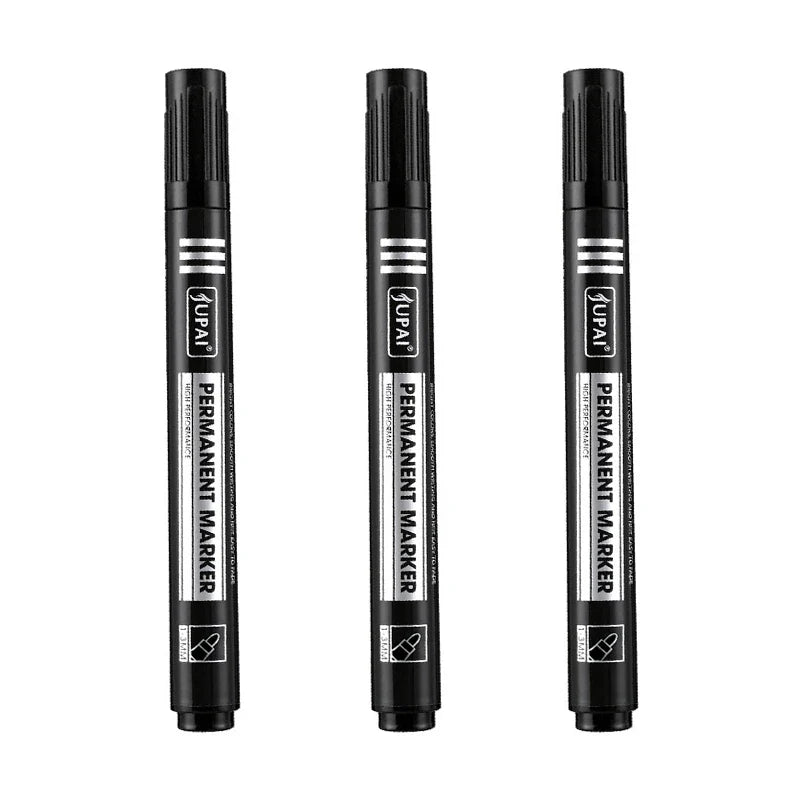Permanent Fine Tip Marker Pens 1.5mm Waterproof Ink - 3/6 Pack Black Blue Red