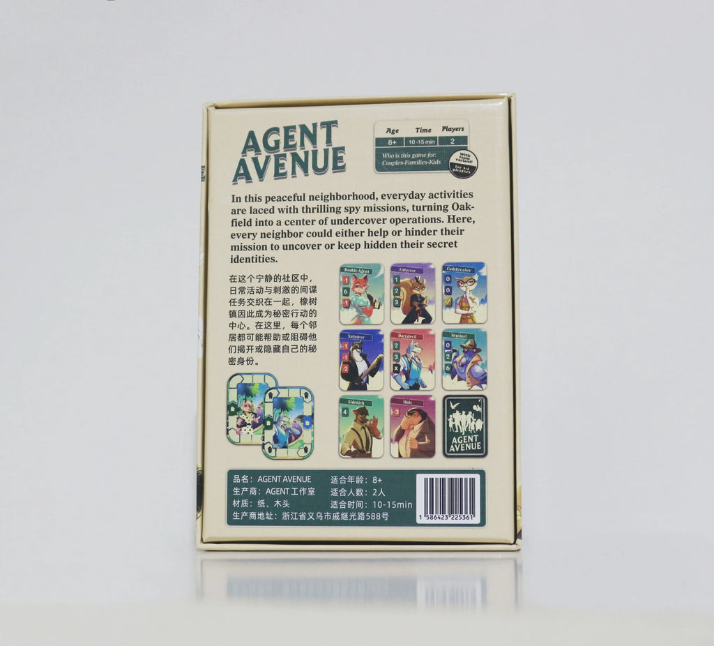 Agent Avenue Board Game — Bilingual Strategy Game for Developing Strategic Thinking & Competitive Play