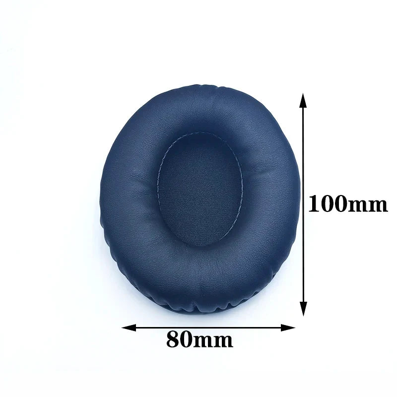 Oval Replacement Ear Pads for Headphones - Leather Foam Cushions, Multiple Sizes (60x70 to 90x110 mm / 2.36x2.76 to 3.54x4.33 in)