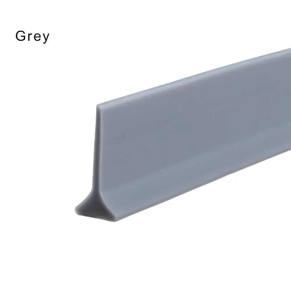 Silicone Shower Water Stopper Strip Self-Adhesive Bendable Floor Seal for Bathroom Door Dry-Wet Separation (50–600 cm / 19.7–236.2 in)