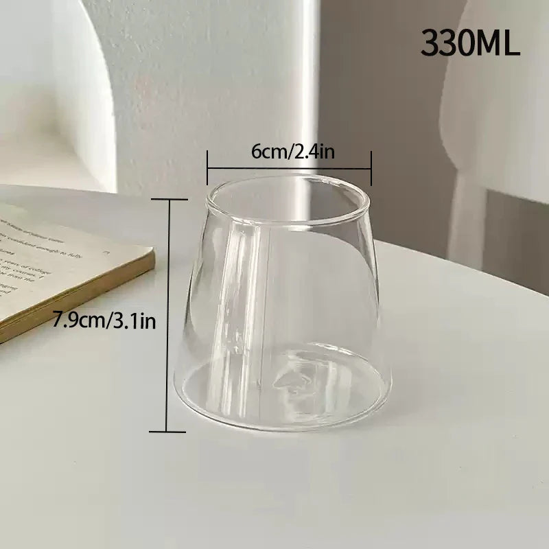 Clear Tall Glass Coffee Mug – Iced Coffee, Milk, Juice & Cocktail Drinkware