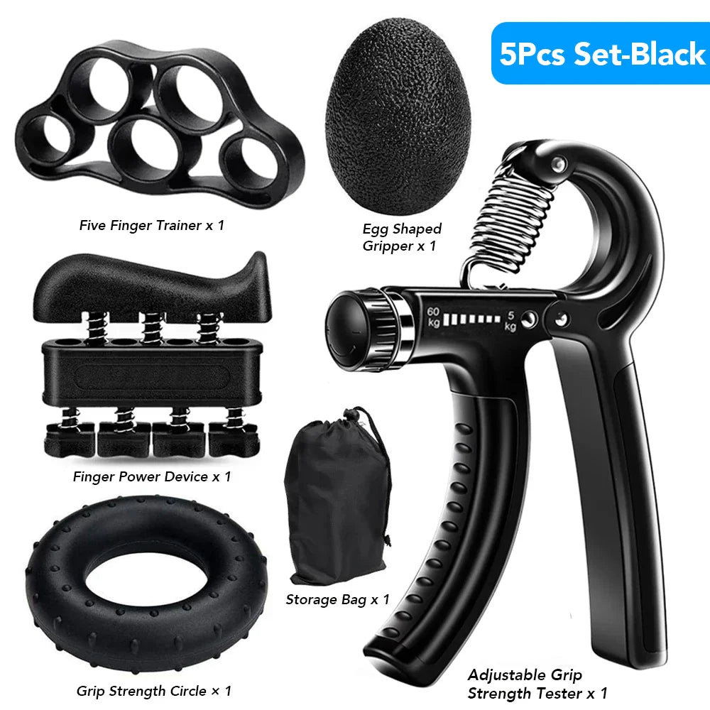 Adjustable Hand Gripper 5–60 kg (11–132 lb) - Hand Strengthener & Finger Exerciser Wrist Trainer