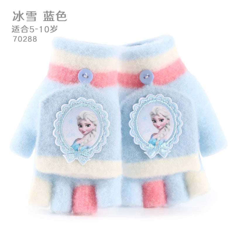 Kids Winter Plush Cartoon Mittens - Warm Gloves for Children Ages 2–6