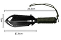 6-in-1 Folding Survival Shovel — Portable Camping, Hiking & Garden Tool with Saw, Knife, Ruler and Hex Wrench