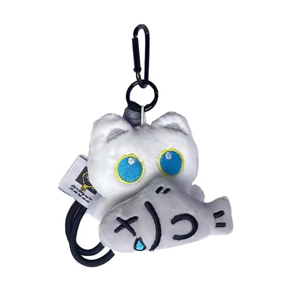 Plush Black Cat Keychain 10cm (3.9 in) Kawaii Bag Charm Cute Stuffed Cat Keyring Gift
