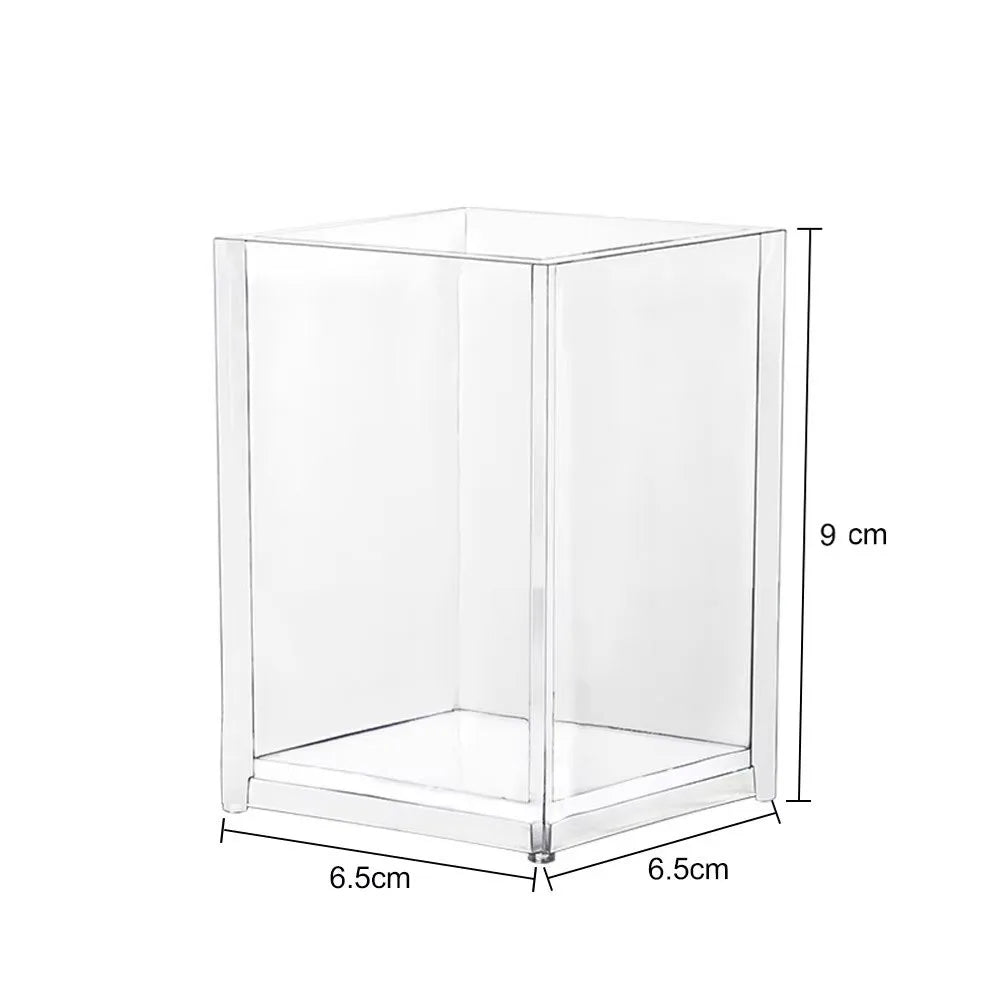 Clear Acrylic Makeup Brush Organizer – Transparent Cosmetic Holder for Lipstick, Brushes & Makeup Tools