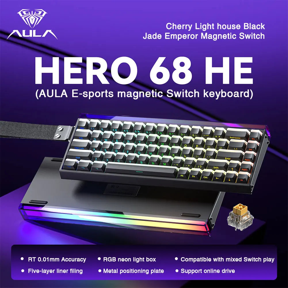 68-Key Magnetic Switch Gaming Keyboard — 8K Rapid Trigger Hot-Swap Mechanical RGB Wired