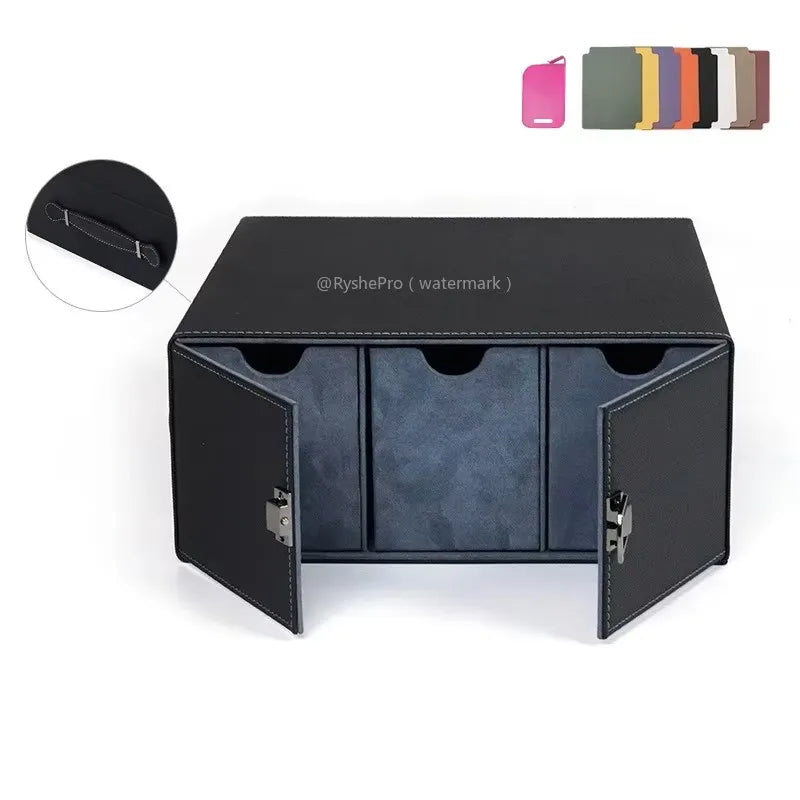 PU Leather Trading Card Storage Box – Holds 1800+ Cards | Magnetic Closure Commander Deck Case for MTG, Pokémon & TCG