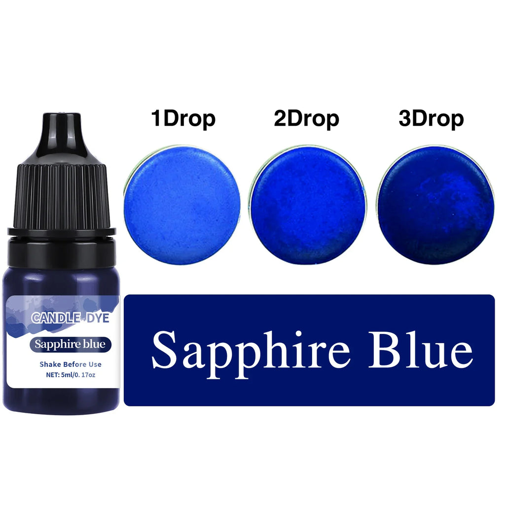 5 ml (0.17 fl oz) Liquid Candle Wax Colorant – Non-Toxic High-Concentration Pigment for Soy Candles & Soap DIY