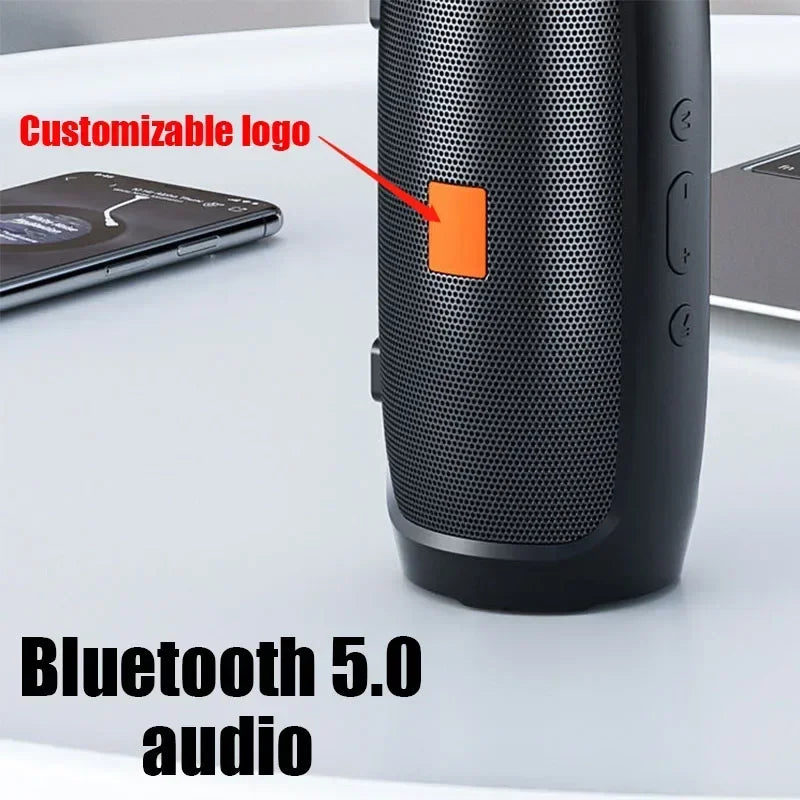 Portable Bluetooth 5.0 Subwoofer Speaker — Wireless Outdoor Stereo with FM Radio, TF Card & USB, Rechargeable