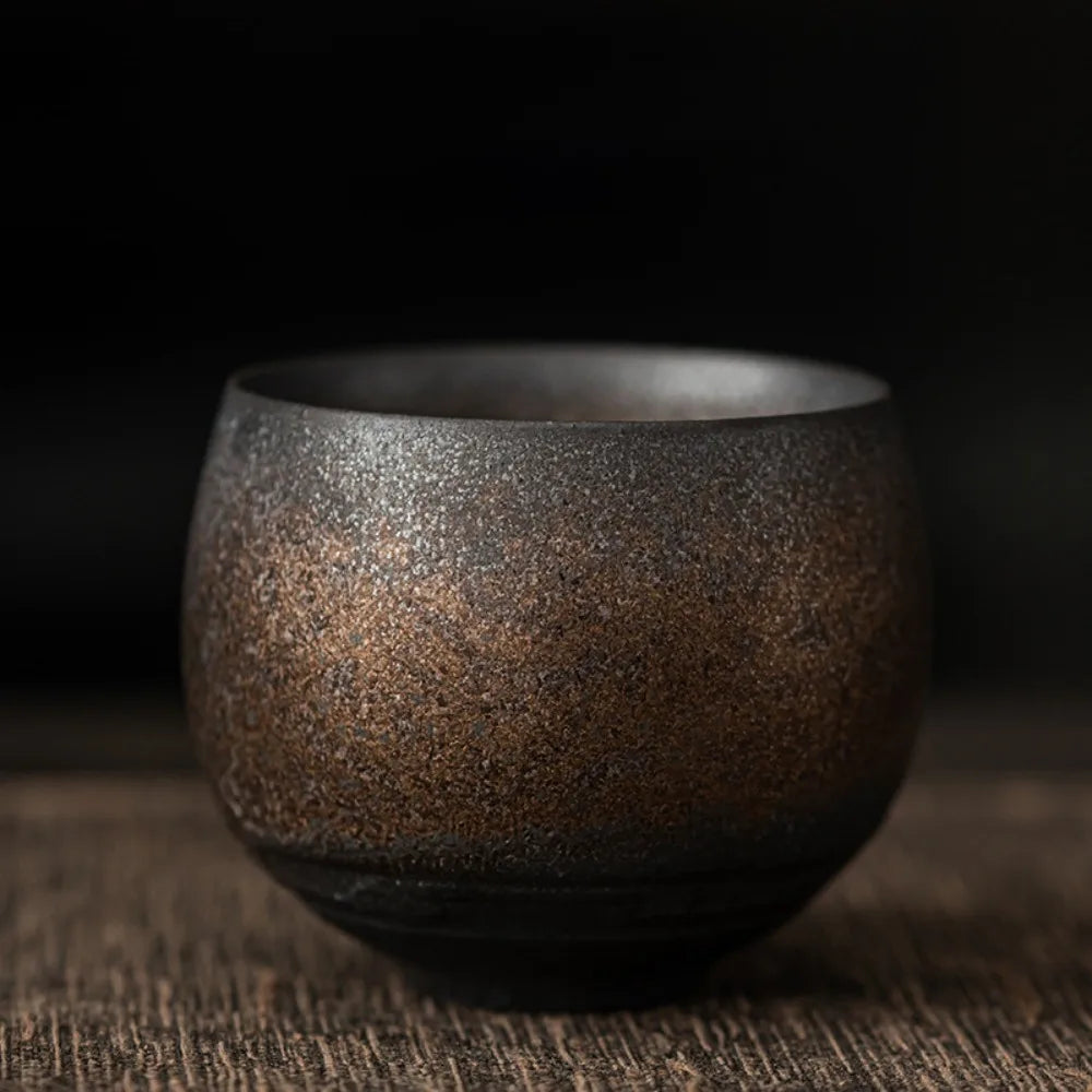 Stoneware Teacup 80ml (2.7 fl oz) Ceramic Tea Cup Small Espresso Cup 6.2 x 5 cm (2.44 x 1.97 in)