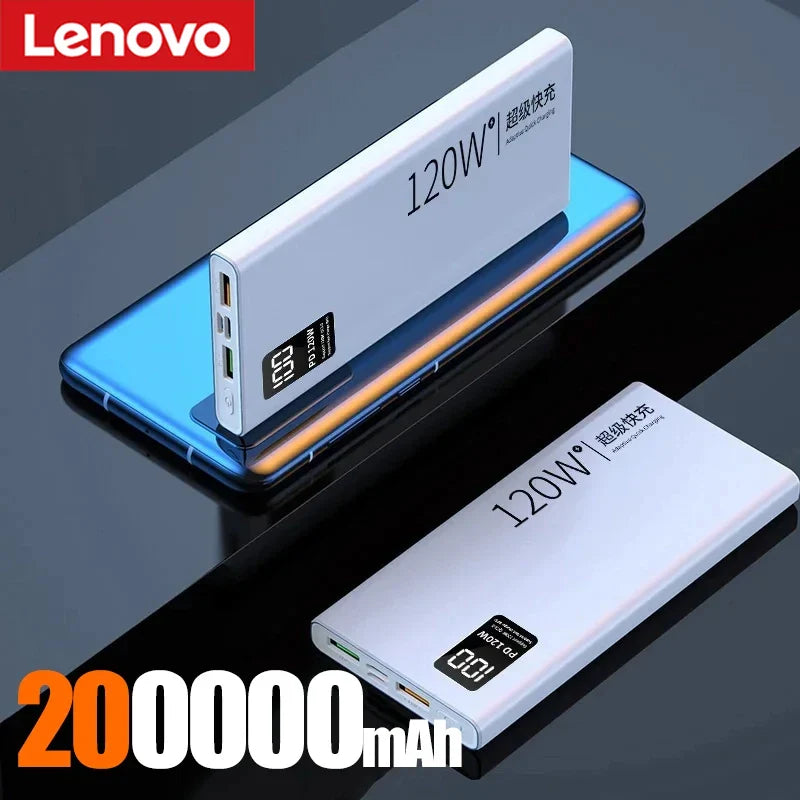 120W Portable Power Bank – USB-C Fast Charging, Digital Display, 50,000–200,000mAh Options – Battery Charger for Smartphones, Tablets & Laptops