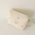 Embroidered Mommy Diaper Bag Zippered Nappy Pouch Travel Stroller Organizer