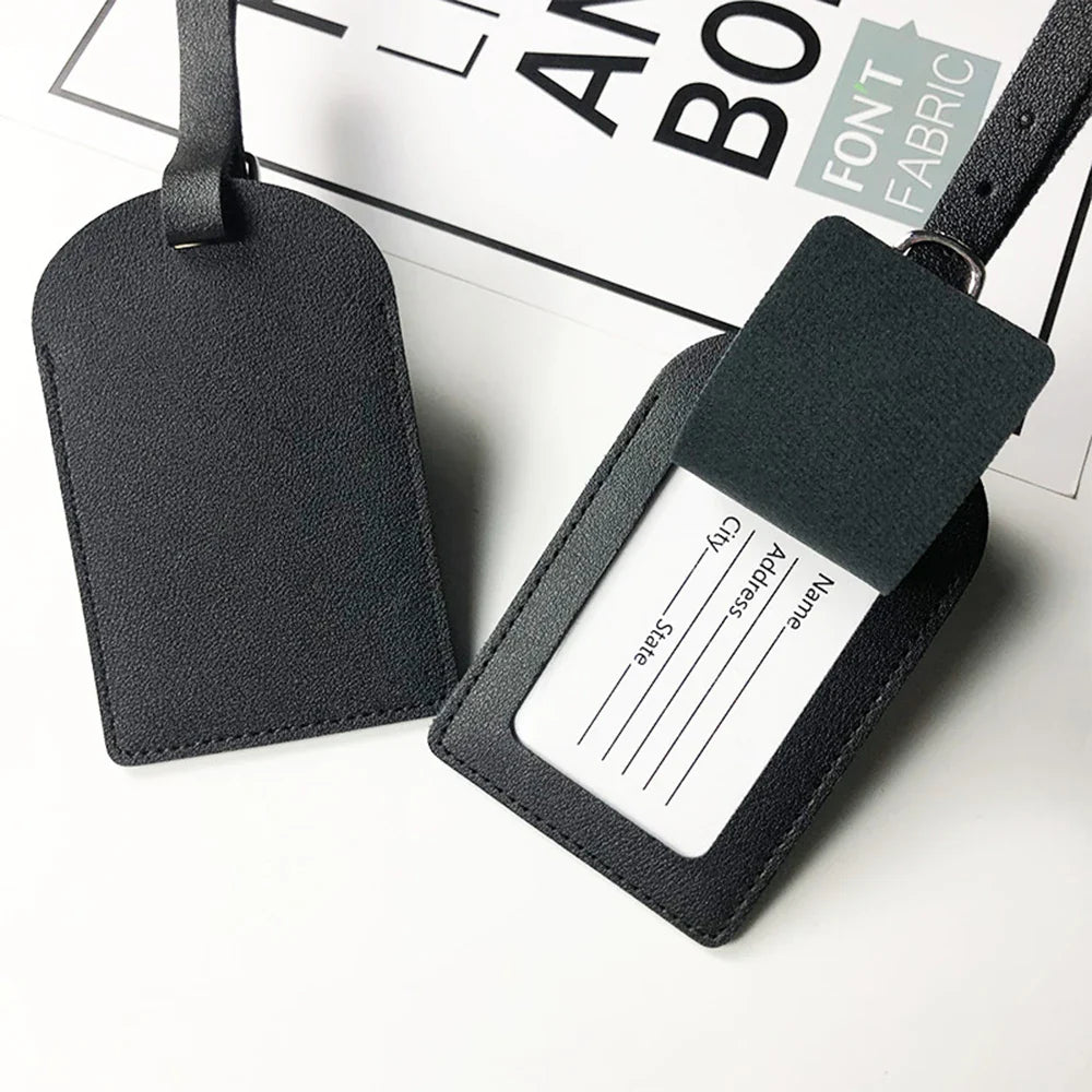 Personalized Initial Luggage Tag Custom PU Monogram Suitcase Name Tag