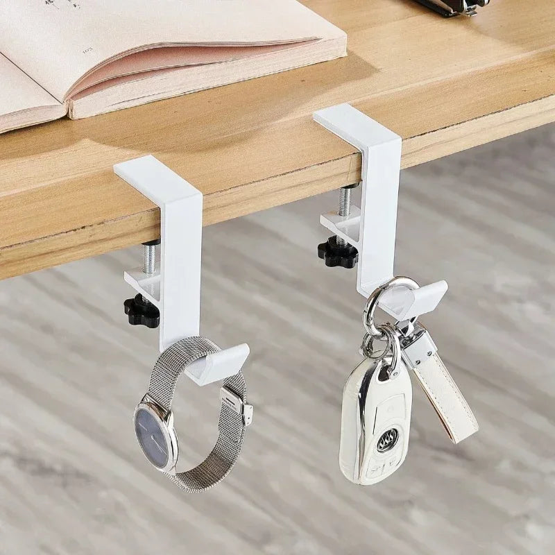 Adjustable Desk Edge Hook - Punch-Free Headset & Backpack Hanger for Gaming Desk and Home Office
