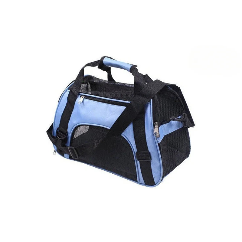 Portable Mesh Pet Carrier Bag — Foldable Breathable Travel Handbag for Small Cats & Dogs
