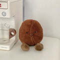 Coffee Bean Plush Toy 5.1 in (13 cm) Soft Brown Stuffed Doll Cute Home Decor Gift