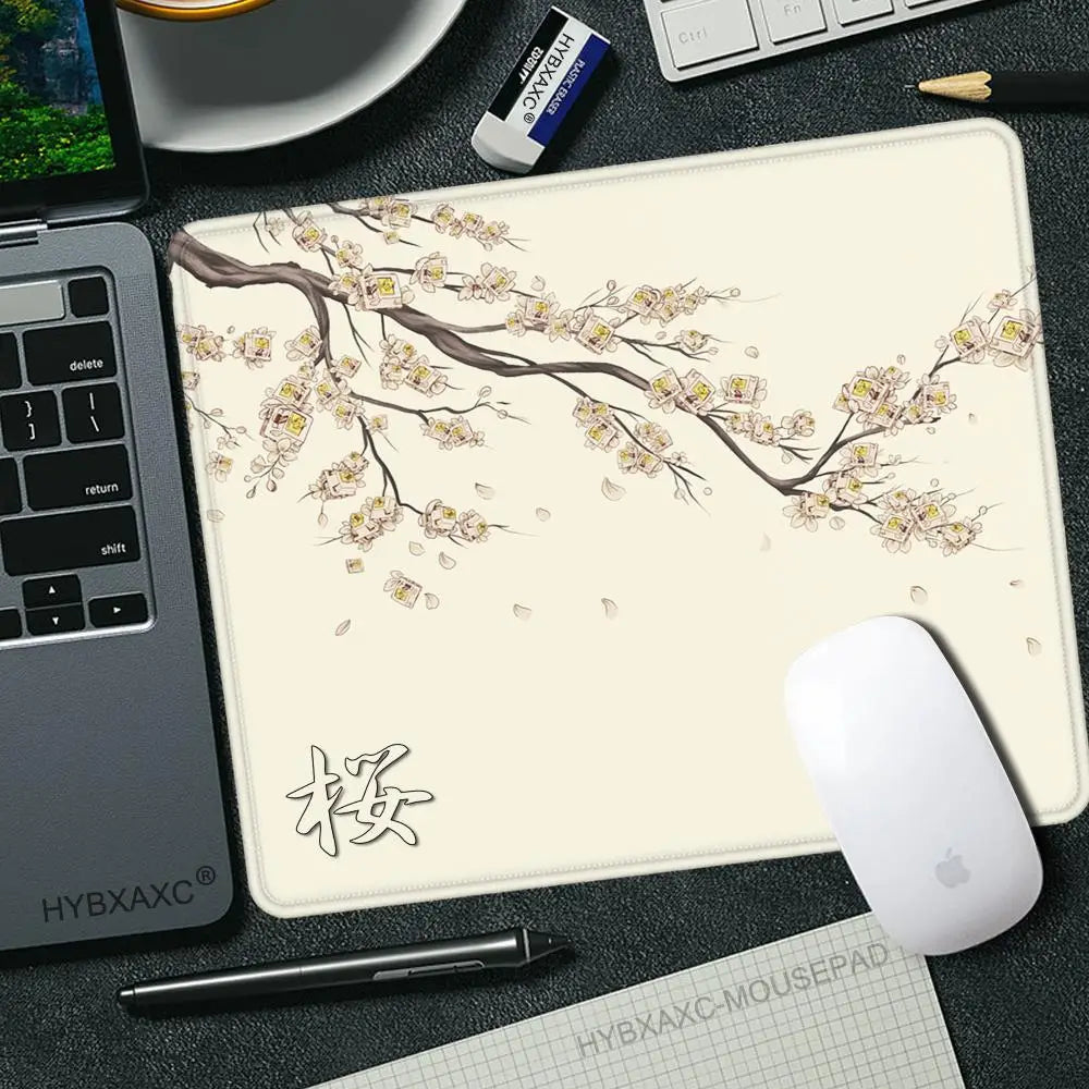 Cherry Blossom (Sakura) 45×40 cm (17.7×15.7 in) Non-Slip Stitched-Edge Gaming Mouse Pad Desk Mat
