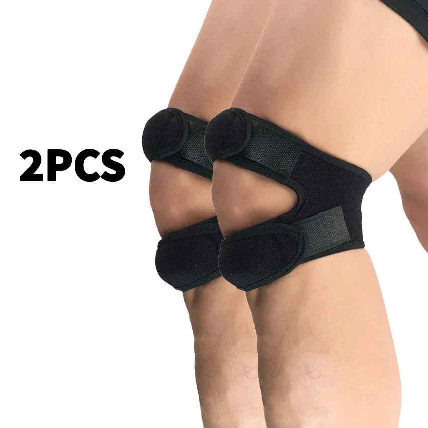 1-Pack Pressurized Knee Wrap Sleeve Elastic Knee Support Brace with Protective Pad for Basketball Tennis Cycling