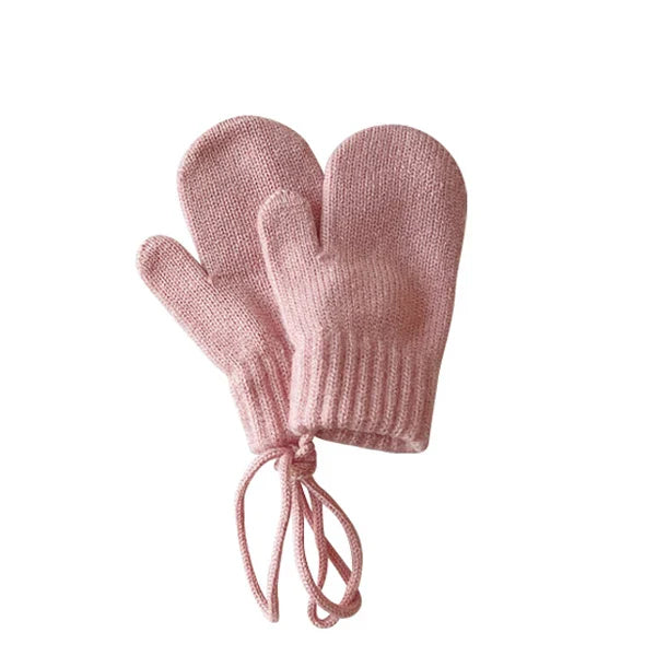 Kids Wool Winter Mittens Candy-Colored Knitted Gloves for 1-4 Years (14.5 x 9 cm / 5.7 x 3.5 in)