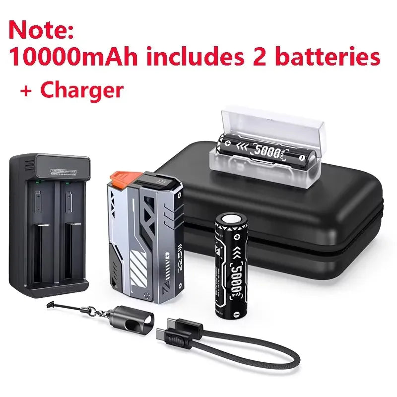 Detachable Power Bank 10,000–50,000mAh | 22.5W Fast Charge Replaceable Battery Pack with Built-In Cable