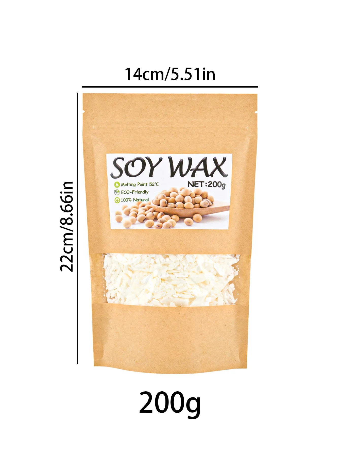 Natural Soy Wax Flakes for Candle Making — 100g to 1000g, 100% Additive-Free