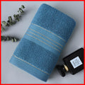 Thick Absorbent Jacquard Polyester-Cotton Face & Bath Towel – Soft Terry, Skin-Friendly (Blue, Beige, Brown, Green)