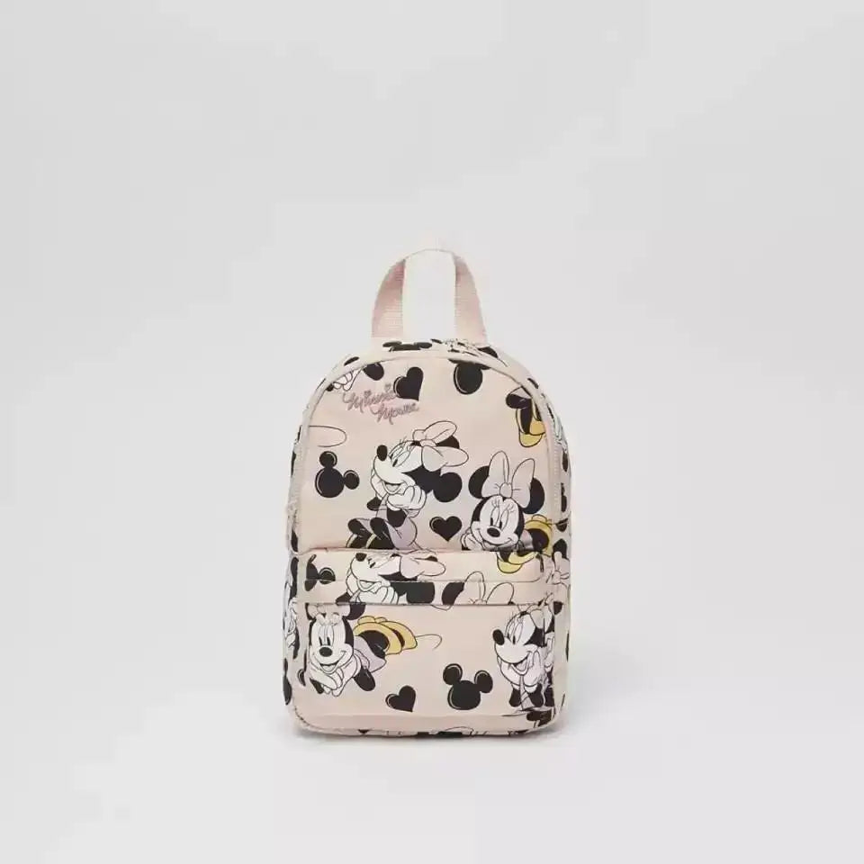 Kids Cartoon Printed Mini Backpack - Lightweight Nylon School Bag for Toddlers & Preschoolers (Ages 4-6)